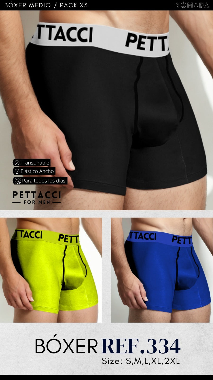 Ref 334 Boxer masculino